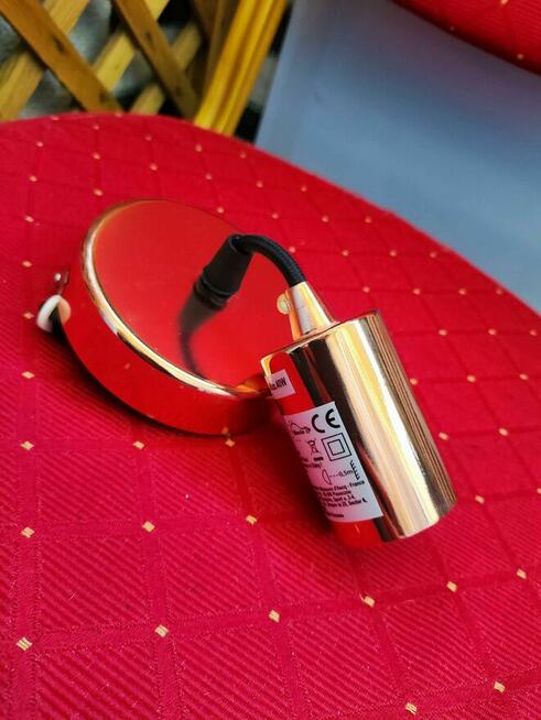 Lampa Złota oprawa Lampka ścienna na ścianę wisząca Kinkiet