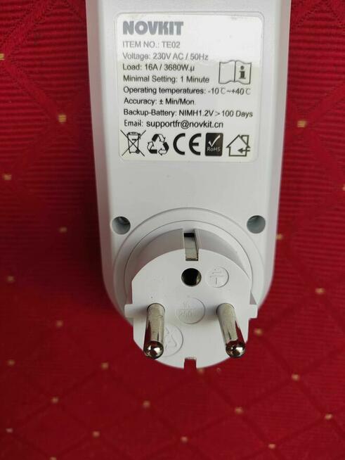 Programator czasowy Gniazdo Zegar Sterujący Timer Cyfrowy