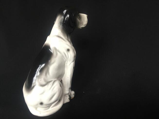 PRL figurka pies wyżeł metka Poznań PRL figurka pies wyżeł m