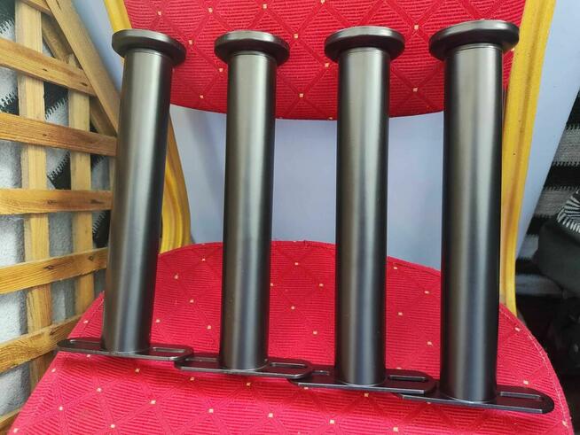 Nóżki Regulowane Czarne Metalowe Nogi Meblowe szafki łóżka