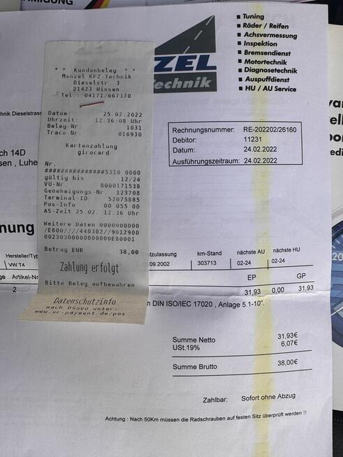 Vw t4 2.5 Tdi 2002r.