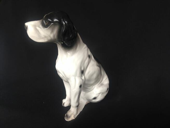 PRL figurka pies wyżeł metka Poznań PRL figurka pies wyżeł m