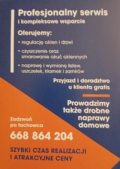 Konserwacja okien i drzwi, drobne naprawy!!!