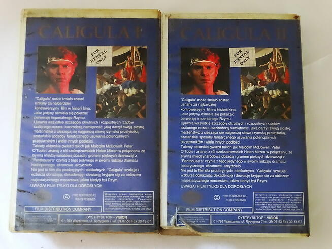 Film Caligula dwie części na dwu kasetach VHS