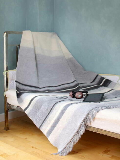 Koc bawełniany polski ciepły 150x200 pled narzuta koce