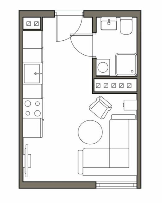 Garsoniera w stanie deweloperskim - ul. Skałeczna - Kraków