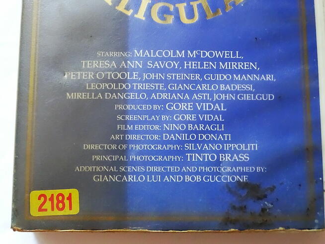 Film Caligula dwie części na dwu kasetach VHS