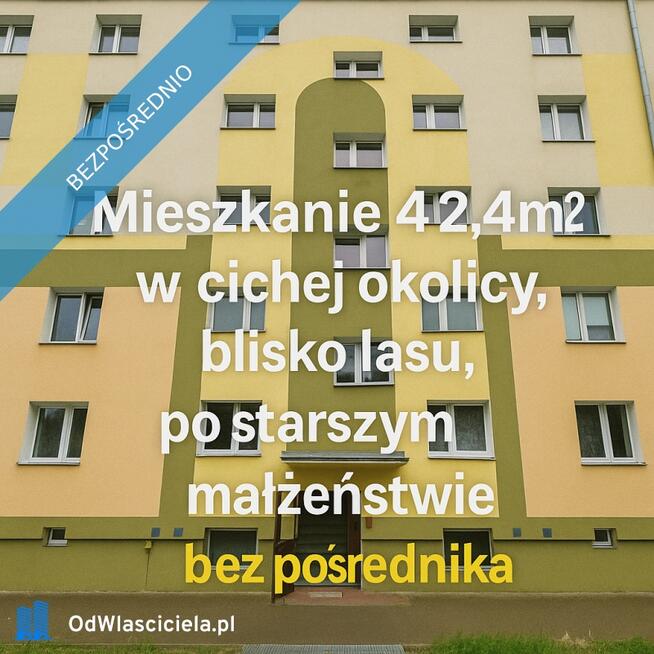 Mieszkanie 42.4m2 w cichej okolicy, blisko lasu, po starszym małżeństwie