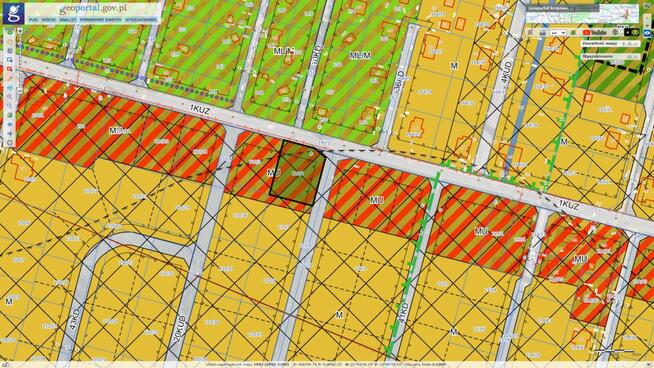 BEZPOŚREDNIO Działka 1500m2 Urzut, ul. Promyka, Plan Zagospodarowania MU