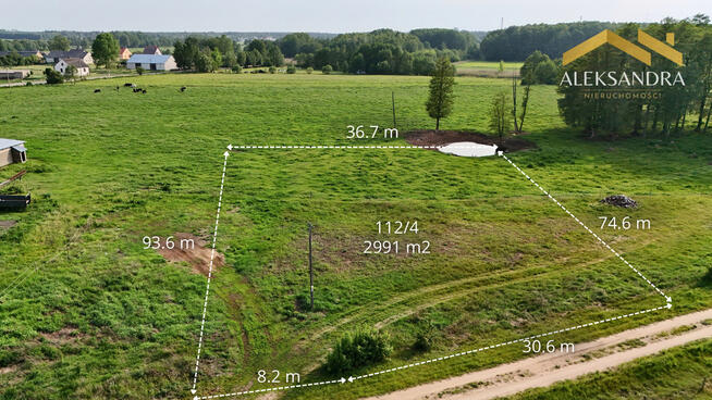 Szymany - urokliwa działka pod zabudowę zagrodową