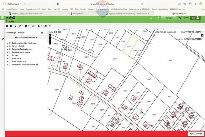 Działka w cichym i spokojnym miejscu.