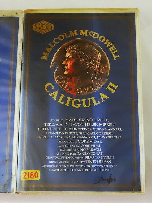 Film Caligula dwie części na dwu kasetach VHS