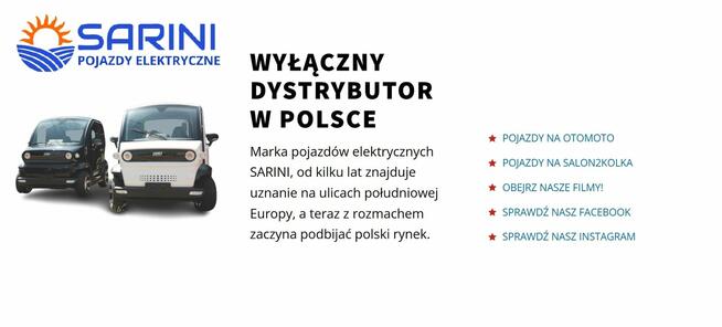 Zacznij handlować naszymi pojazdami SARINI