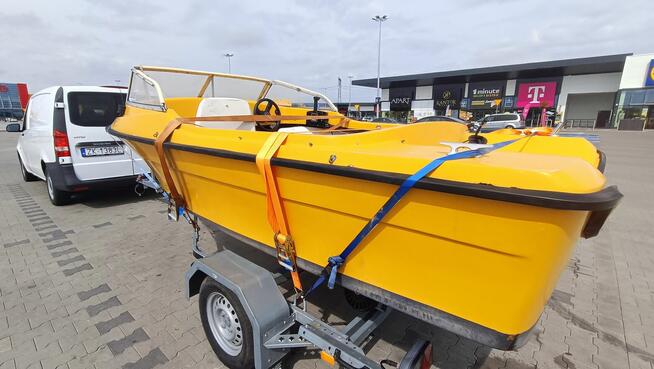 Łódź motorówka łódka wędkarska 4.7m kadłub bimini