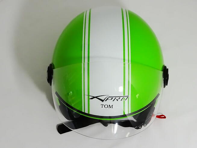 A-Pro Otwarty Twarz Zielony kask motocyklowy roz. L