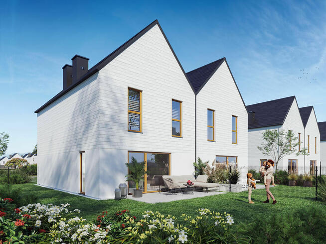 Słoneczny Sadków - bliźniak 4-pok. z garażem i ogródkiem