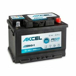 Akumulator AKCEL 60Ah 660A AGM START-STOP