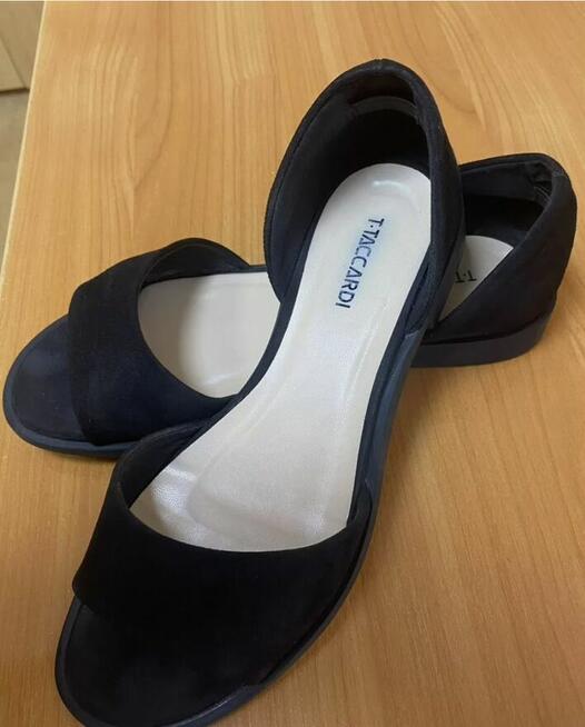 Baleriny z odkrytym noskiem, rozmiar 36