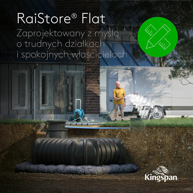 Zbiornik 5000 L do magazynowania deszczówki tani montaż, wys