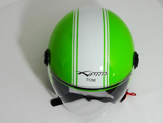 A-Pro Otwarty Twarz Zielony kask motocyklowy roz. L