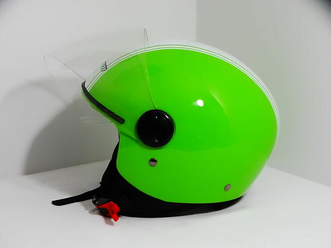 A-Pro Otwarty Twarz Zielony kask motocyklowy roz. L