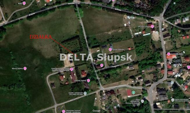 Działka budowlana Dębina gm. Ustka, Jesionowa