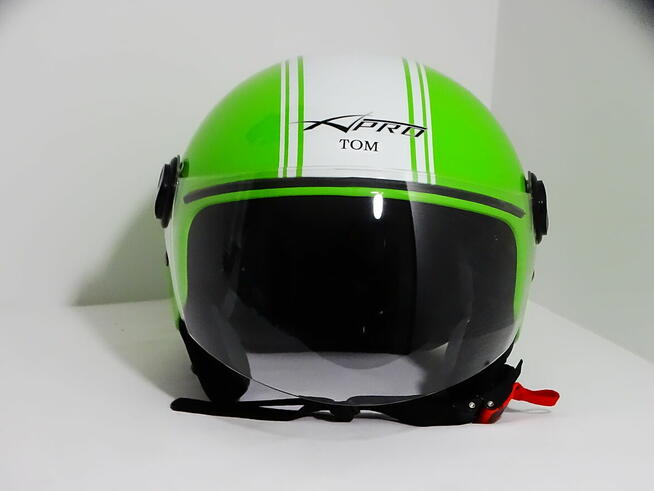 A-Pro Otwarty Twarz Zielony kask motocyklowy roz. L