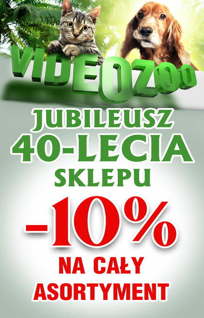 Sklep Zoologiczny VIDEOZOO Augustów rabat -10% na wszystko!