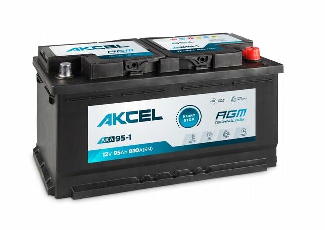 Akumulator AKCEL 95Ah 810A AGM START-STOP