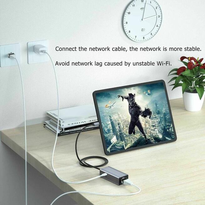 Adapter Ethernet RJ45 do iPhone iPad Wi-Fi karta sieciowa