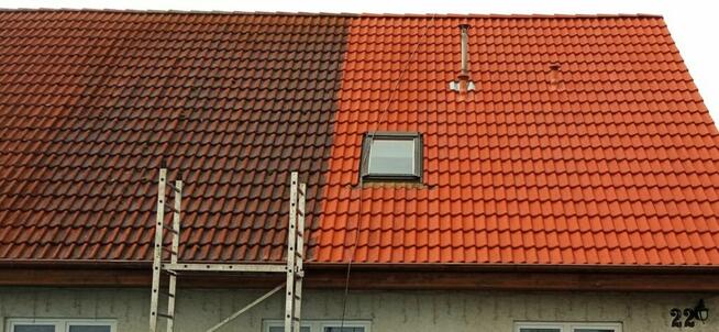 Mycie dachów, elewacji i kostki brukowej.