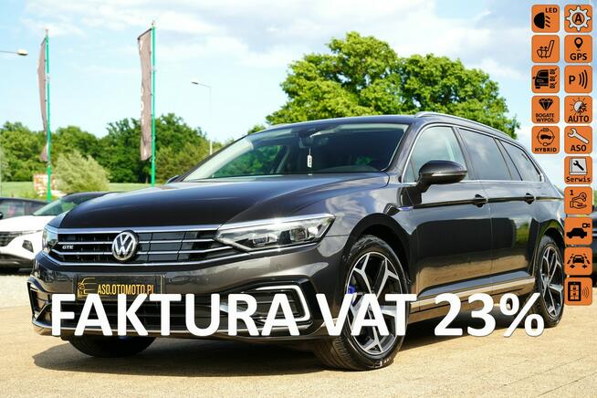 Volkswagen Passat GTE SKÓRA kamera FUL LED digital NAWI sam parkuje grzane fotele ACC