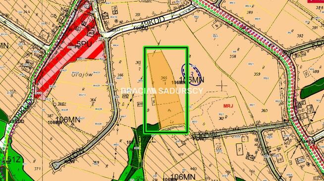 Działka budowlana Grajów gm. Wieliczka