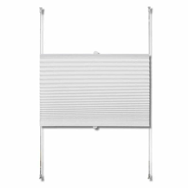 Roleta plisowana, biała (70x125cm). vidaXL