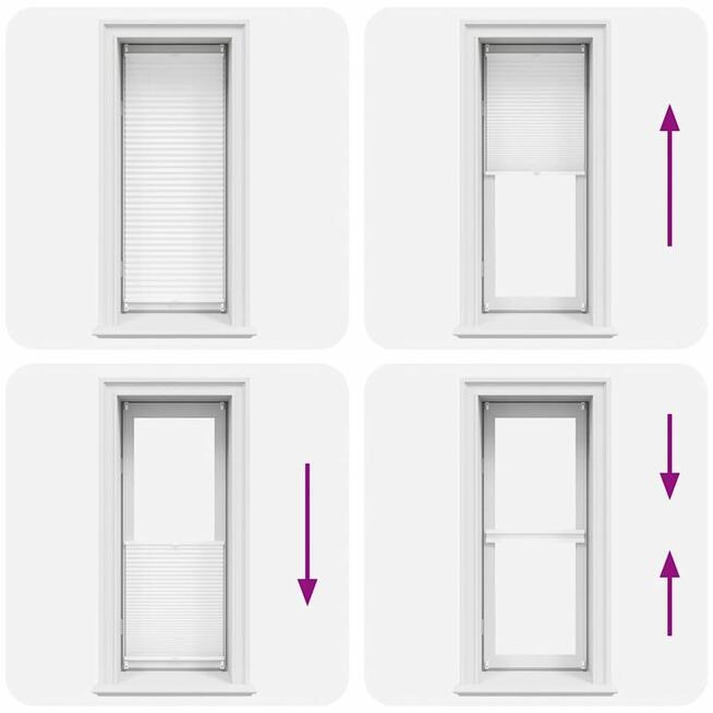 Roleta plisowana, biała (60x125cm) vidaXL