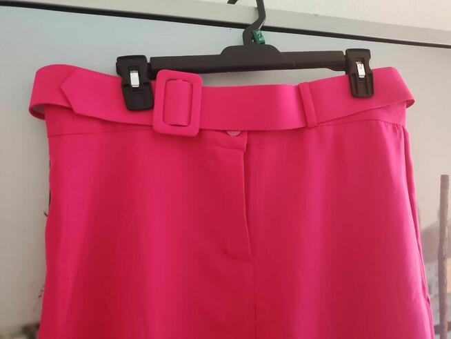 Proste spodnie fuksja - eleganckie XXL