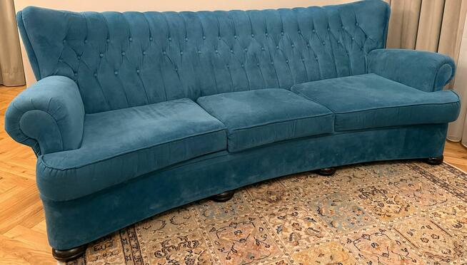 Zestaw wypoczynek Chesterfield Ludwikowski Pikowany Ciemny T