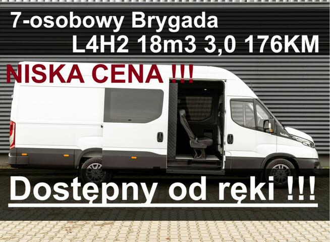 Iveco Daily 35S18A8H V 7-os.Brygadowy L4H2 16m3 176KM Od ręki ! Pakiet Comfort Niska cena !