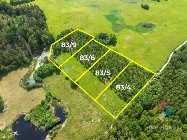 Działka z lasem 13 km od Olsztyna