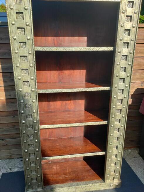 Regał kolonialny drewno + metal egzotyczne WYPRZEDAŻ!