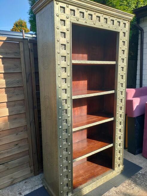 Regał kolonialny drewno + metal egzotyczne WYPRZEDAŻ!