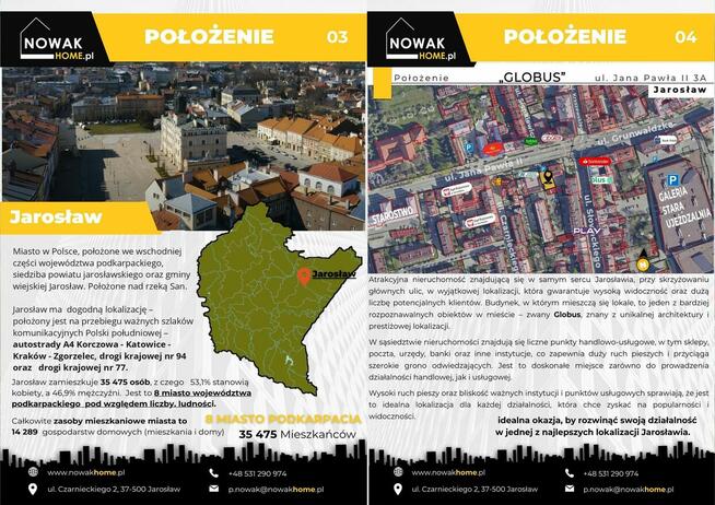 Lokale na wynajem/ Jana Pawła II 3a Jarosław