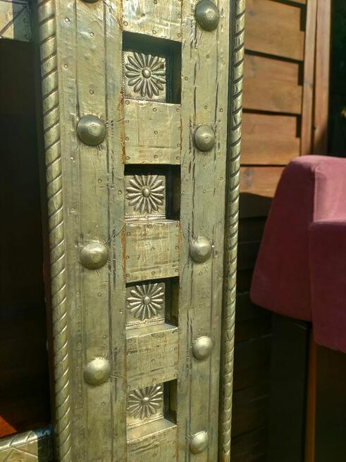 Regał kolonialny drewno + metal egzotyczne WYPRZEDAŻ!