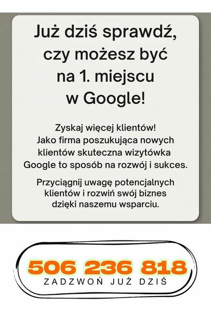 Zadbaj o widoczność swojej firmy w Google!