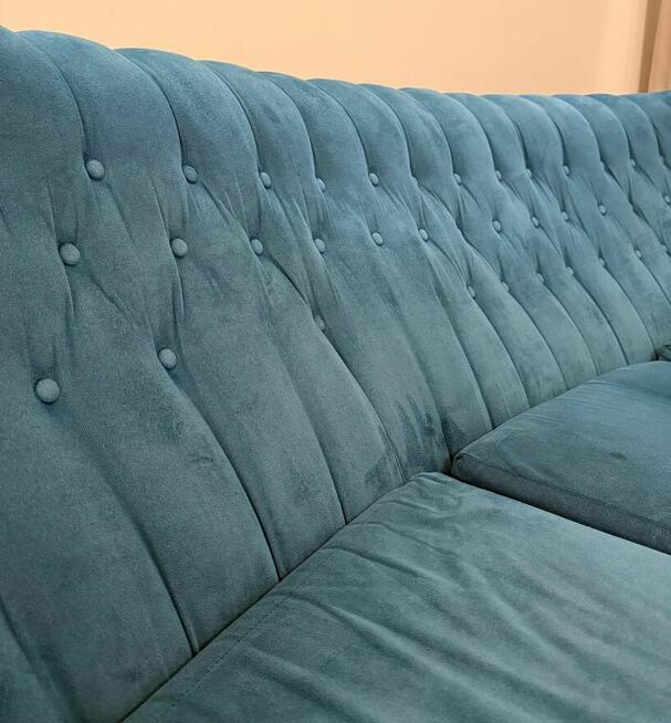 Zestaw wypoczynek Chesterfield Ludwikowski Pikowany Ciemny T