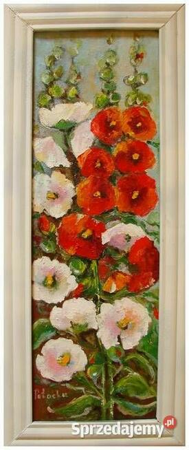 Malwy obraz olejny 21cm-60cm w ramie dostępny