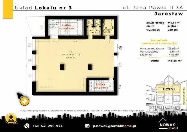 Lokale na wynajem/ Jana Pawła II 3a Jarosław