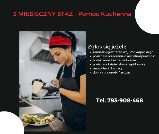 Staż 3 miesięczny z możliwością zatrudnienia