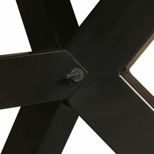 Stół jadalniany, lite drewno mango, stalowe nogi, vidaXL