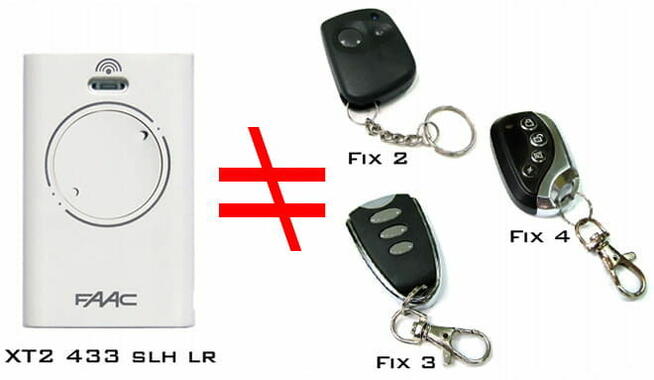 PILOT FAAC XT2 433 MHZ SLH LR BIAŁY HQ do bramy garażu szlab